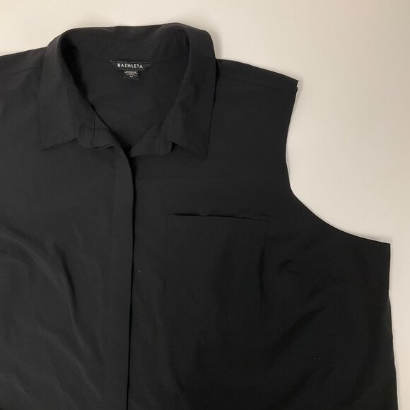 Athleta Urbanite Sleeveless Womens Plus 3X Button Down Tank Shirt Active Stretch - Picture 4 of 12